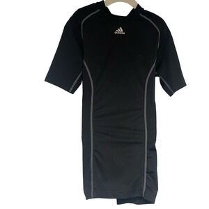 Adidas Techfit Climacool Padded Compression Black Shirt Youth Boys XL